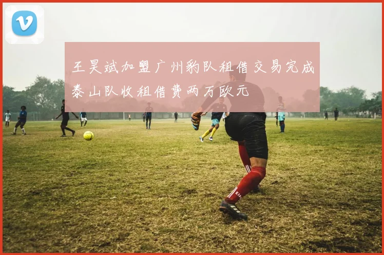 王昊斌加盟广州豹队租借交易完成泰山队收租借费两万欧元