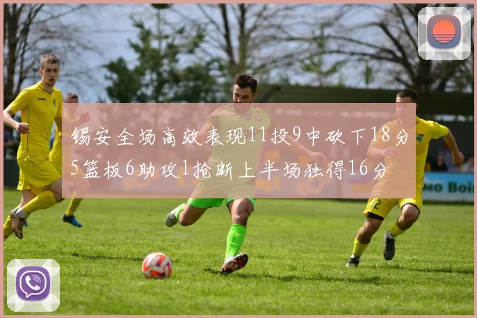 锡安全场高效表现11投9中砍下18分5篮板6助攻1抢断上半场独得16分